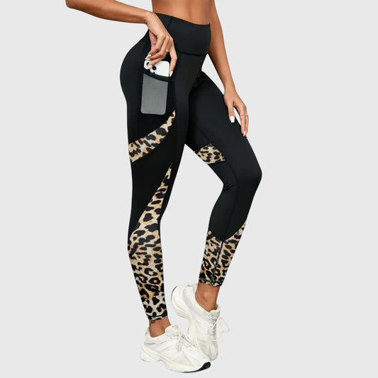 Clara | High-Waisted Leopard Print Workout Pants