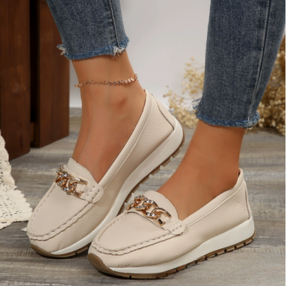 Evelyn - Diamond Buckle Loafers