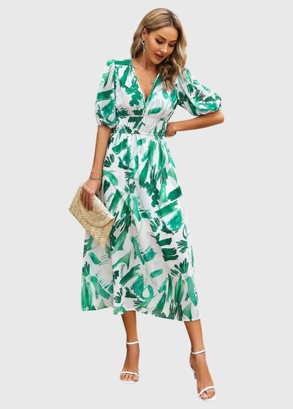 Clara | Flattering Floral Midi Dress