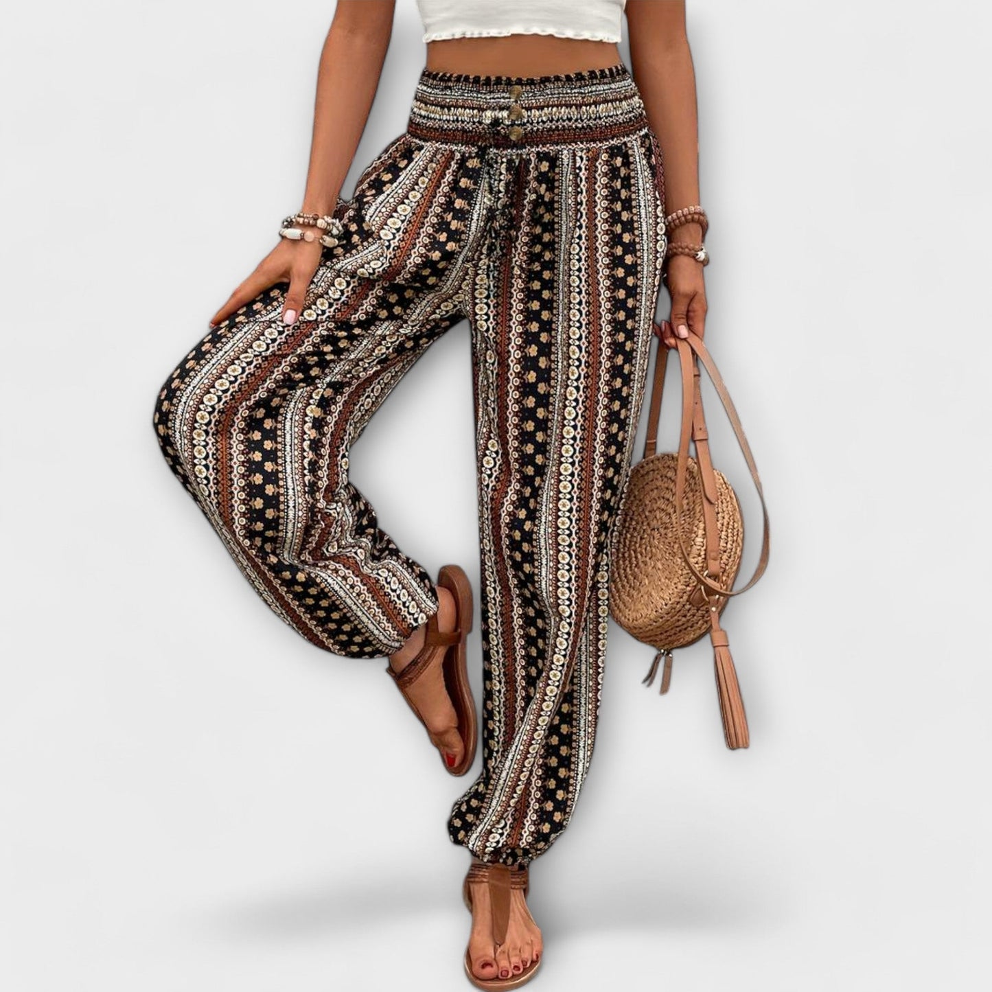Clara | Ethnic Graphic Pants