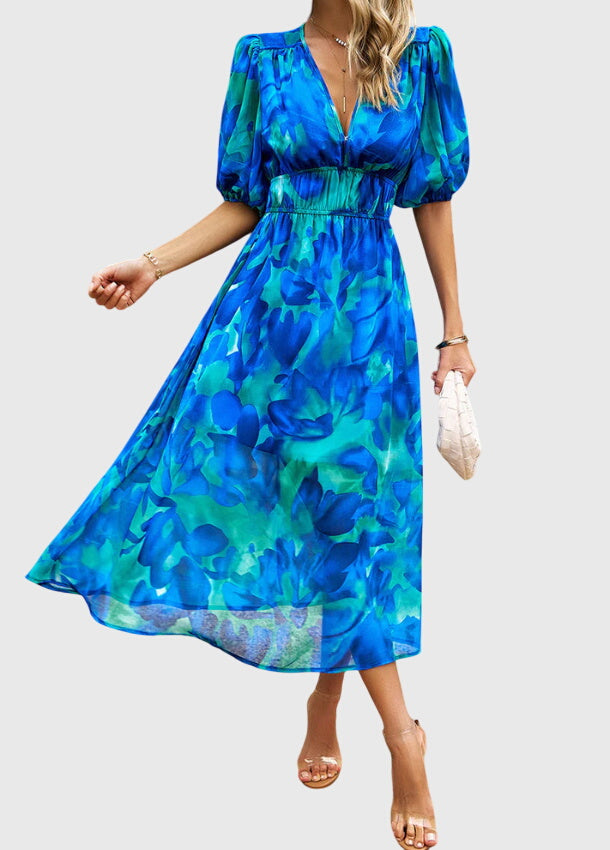 Clara | Flattering Floral Midi Dress
