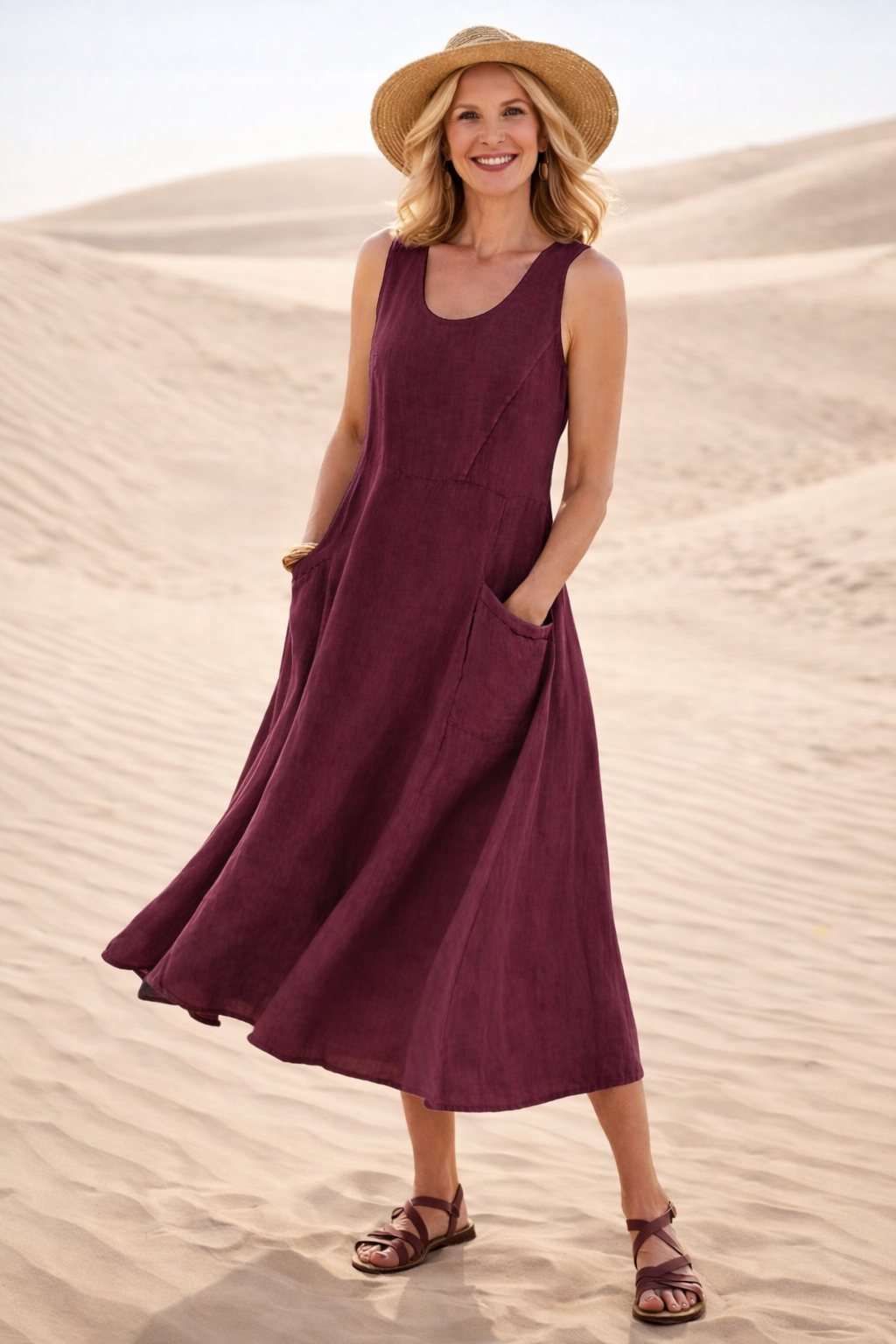 Luna | Comfortable A-Line Midi Dress