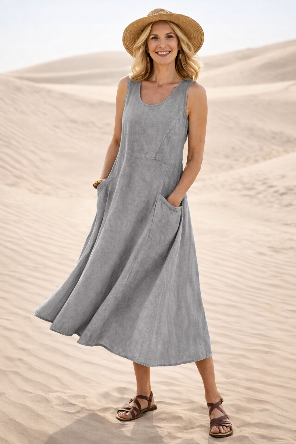 Luna | Comfortable A-Line Midi Dress