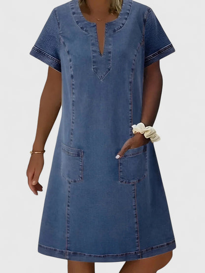 Clara | Elegant Denim Dress
