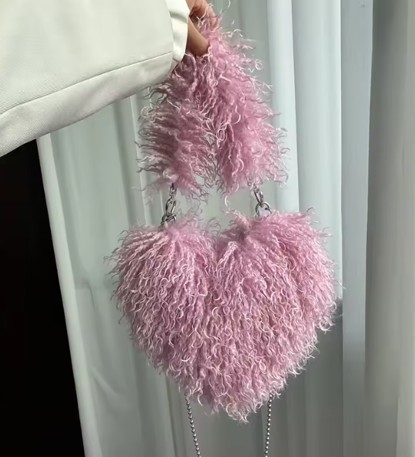 Felize | Heart Plush Crossbody Bag
