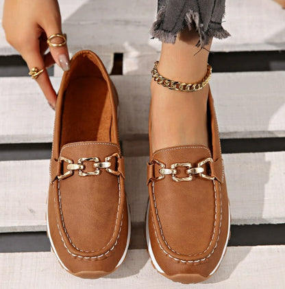 Ella - Flat Buckle Loafers