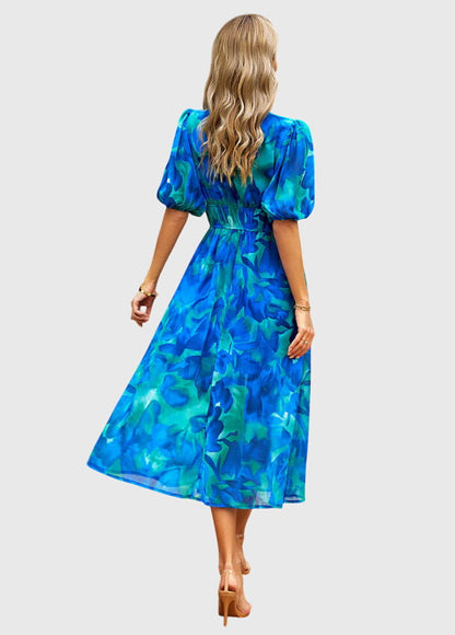 Clara | Flattering Floral Midi Dress