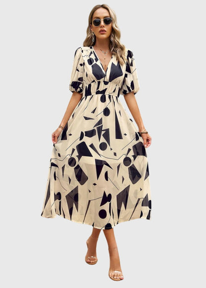 Clara | Flattering Floral Midi Dress