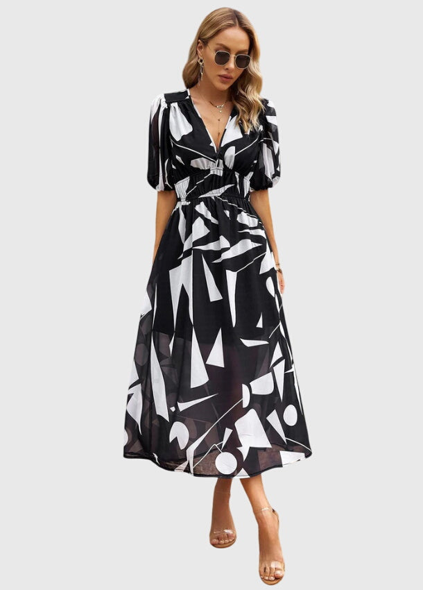 Clara | Flattering Floral Midi Dress