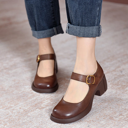 Clara | Agnes Leather Mary Janes