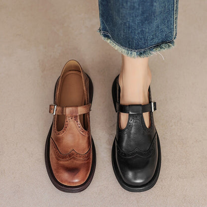 Clara | Leather Mary Janes