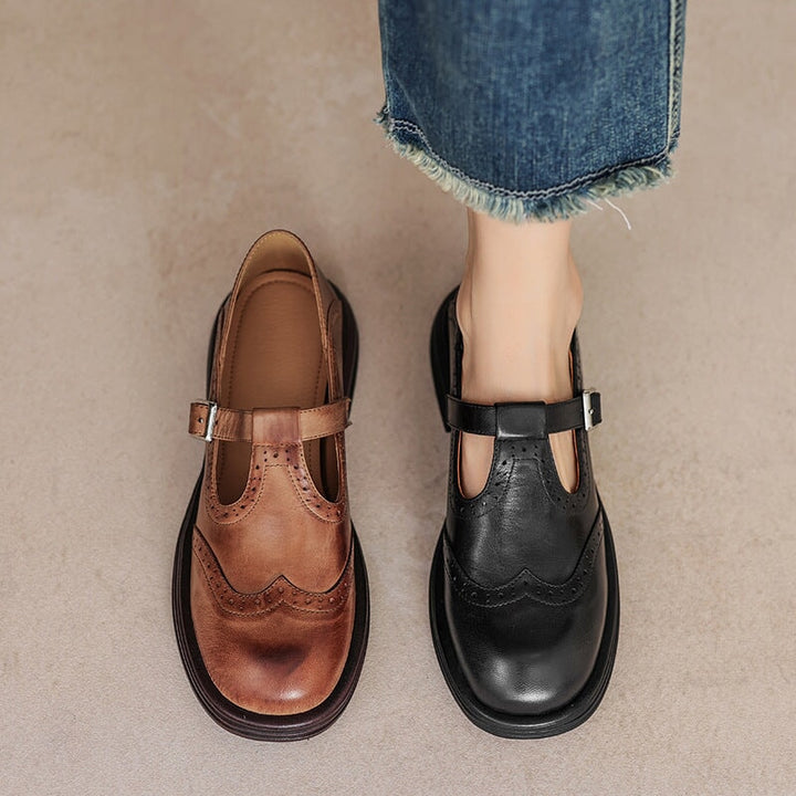 Clara | Leather Mary Janes